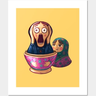 Screaming Matryoshka Doll Posters and Art